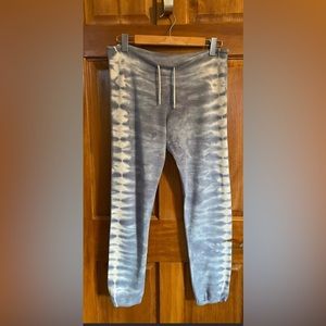 Monrow Tie Dye Sweatpants, Blue & White, Size S